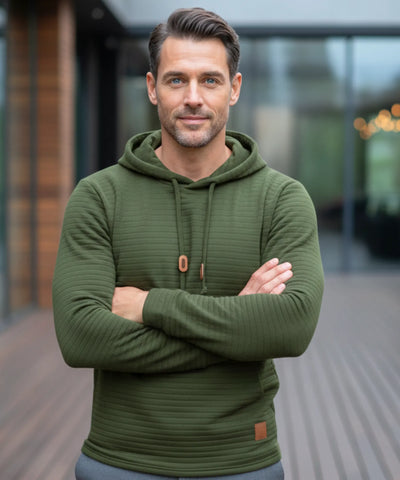 Comprar blusa masculina capuz moletom texturizado inverno casual moderno premium em promoção ZARA