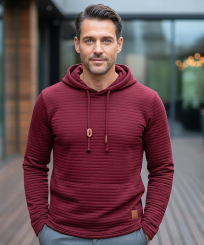 Comprar blusa masculina capuz moletom texturizado inverno casual moderno premium em promoção ZARA