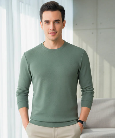 Blusa Masculina Manga Longa Malha Waffle Casual | Pierre