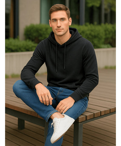 Blusa Masculina Tricot Capuz Confortável Inverno Elegante | Petrick
