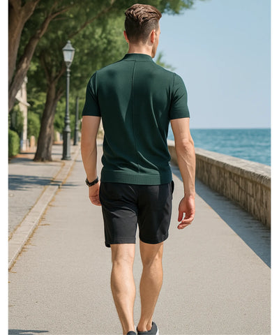 Blusa Masculina Tricot Slim Gola Alta Casual Elegante | Valenti