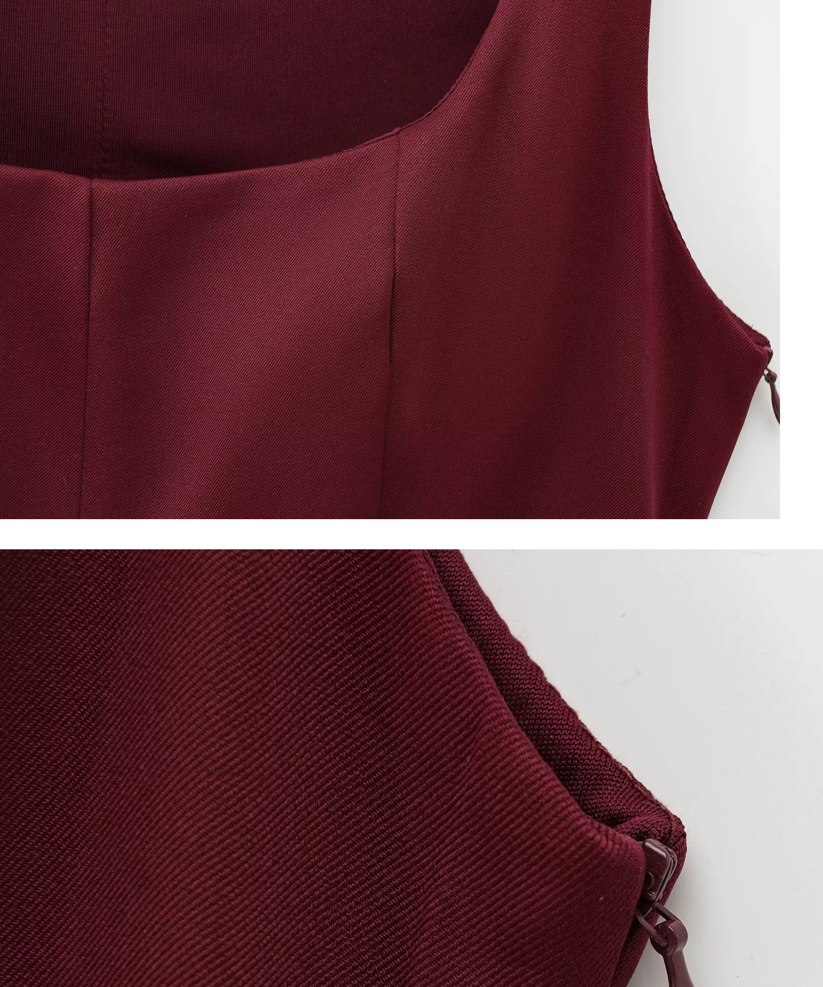 Comprar blusa peplum feminina vinho detalhe do acabamento em promoção Anellimn