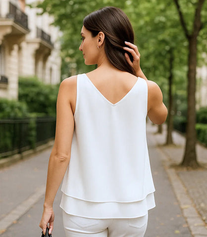 Comprar blusa regata feminina soltinha branca elegantes para trabalho ou looks casuais barato ZARA
