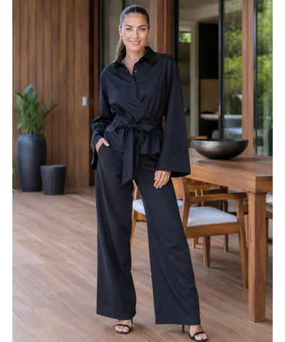 Comprar blusa social feminina em algodão com manga longa para trabalho e ocasiões especiais barato ANELLIMN