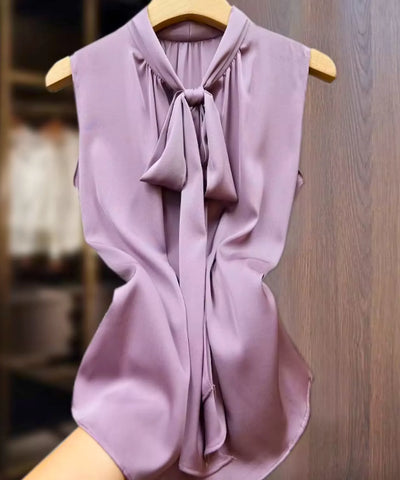 Blusa Social Feminina Cetim com Laço Elegante | Dudinha