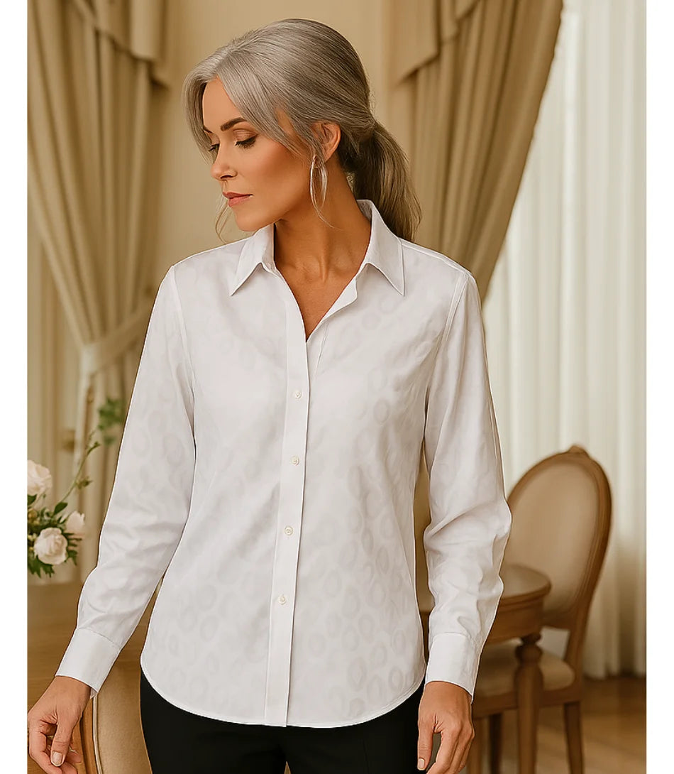 Comprar blusa social feminina em cetim seda branco para escritório, reuniões e looks casuais refinados em promoção ZARA


