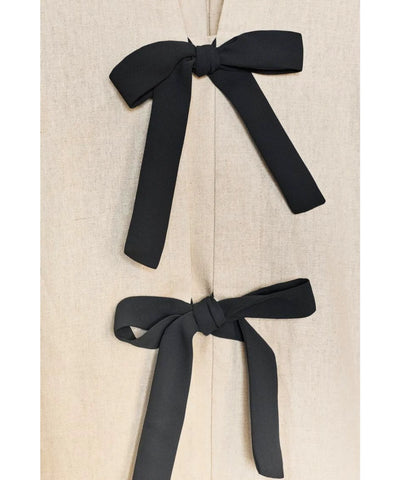 Blusa Social Feminina Manga Bufante Laços Elegante Linho | Akiko