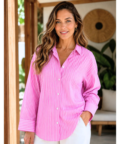 Comprar Blusa Social Feminina Manga Longa com Botões Colarinho Clássico ANELLIMN
