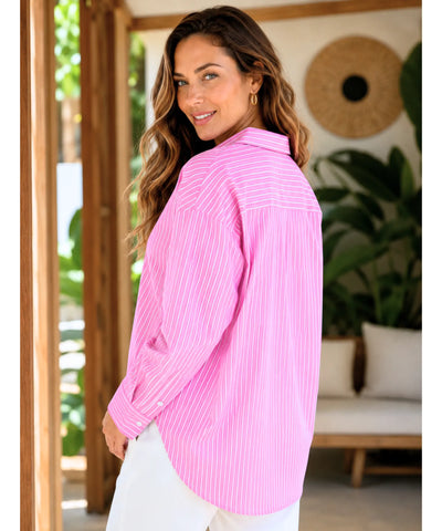 Comprar Blusa Social Feminina Manga Longa com Botões Colarinho Clássico ANELLIMN