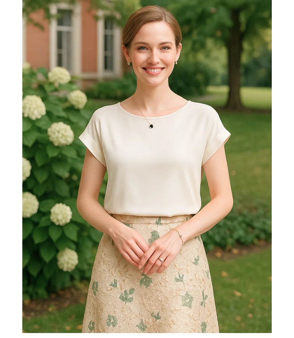 Comprar blusa social feminina seda  amarelo manga curta elegante para trabalho ou dia a dia em promoção ZARA
