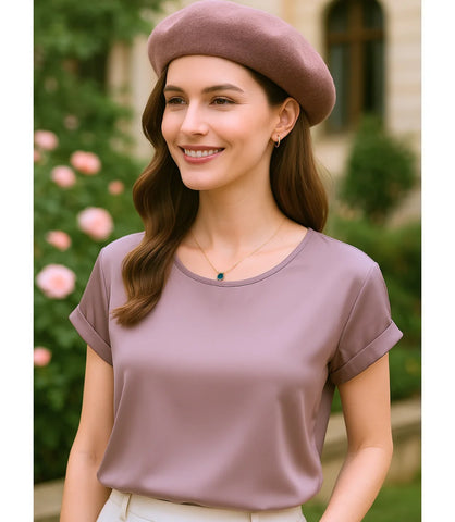 Comprar blusa social feminina seda  amarelo manga curta elegante para trabalho ou dia a dia em promoção ZARA
