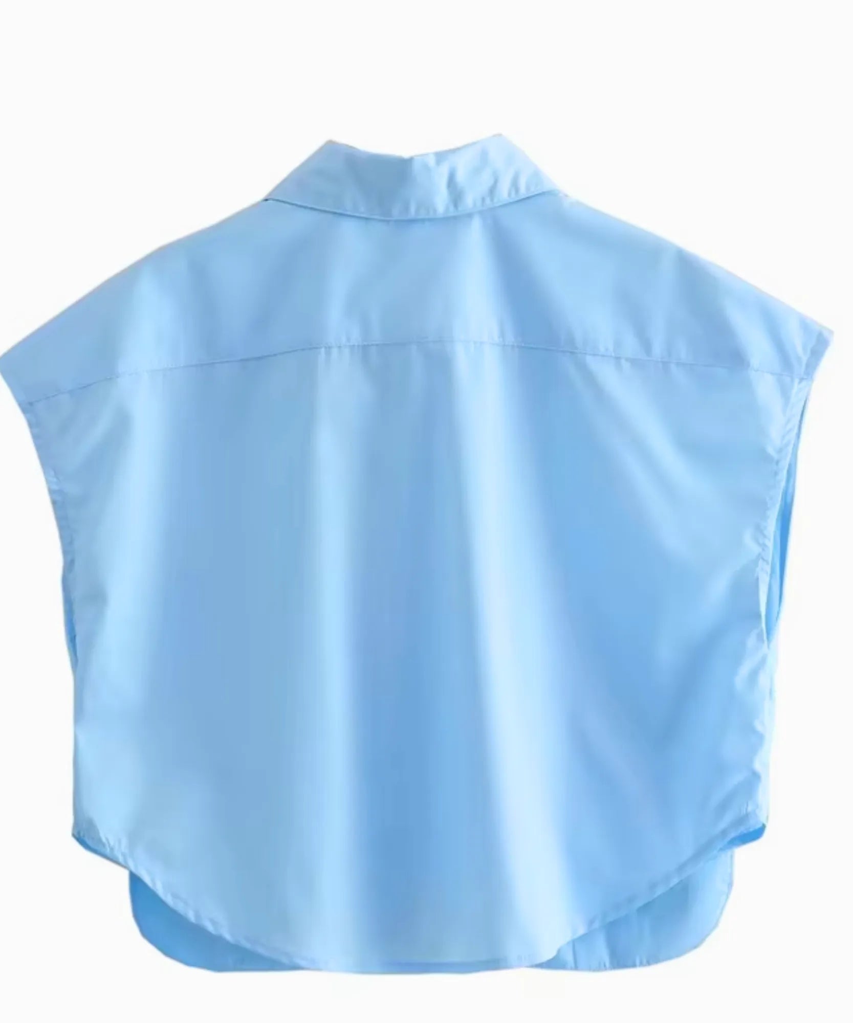 Comprar blusa casual feminina sem manga curta com bolsos elegante para escritório trabalho e casual barato em promoção ANELLIMN