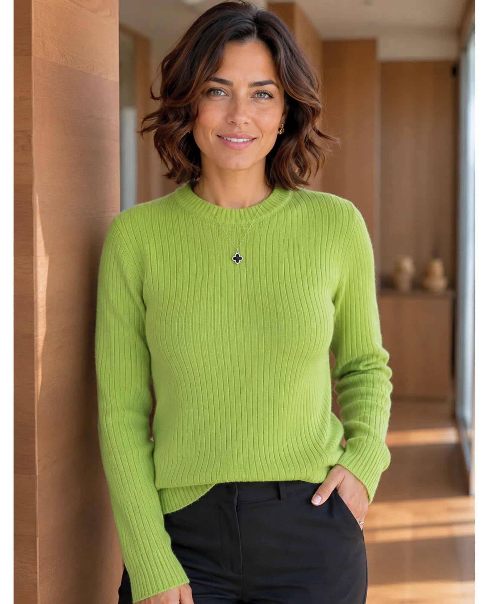 Comprar blusa térmica feminina canelada flanelada de tricot elegante para looks casuais de inverno barato ANELLIMN