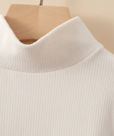 Comprar blusa térmica feminina gola alta canelada manga longa aquecimento barato promoção ANELLIMN