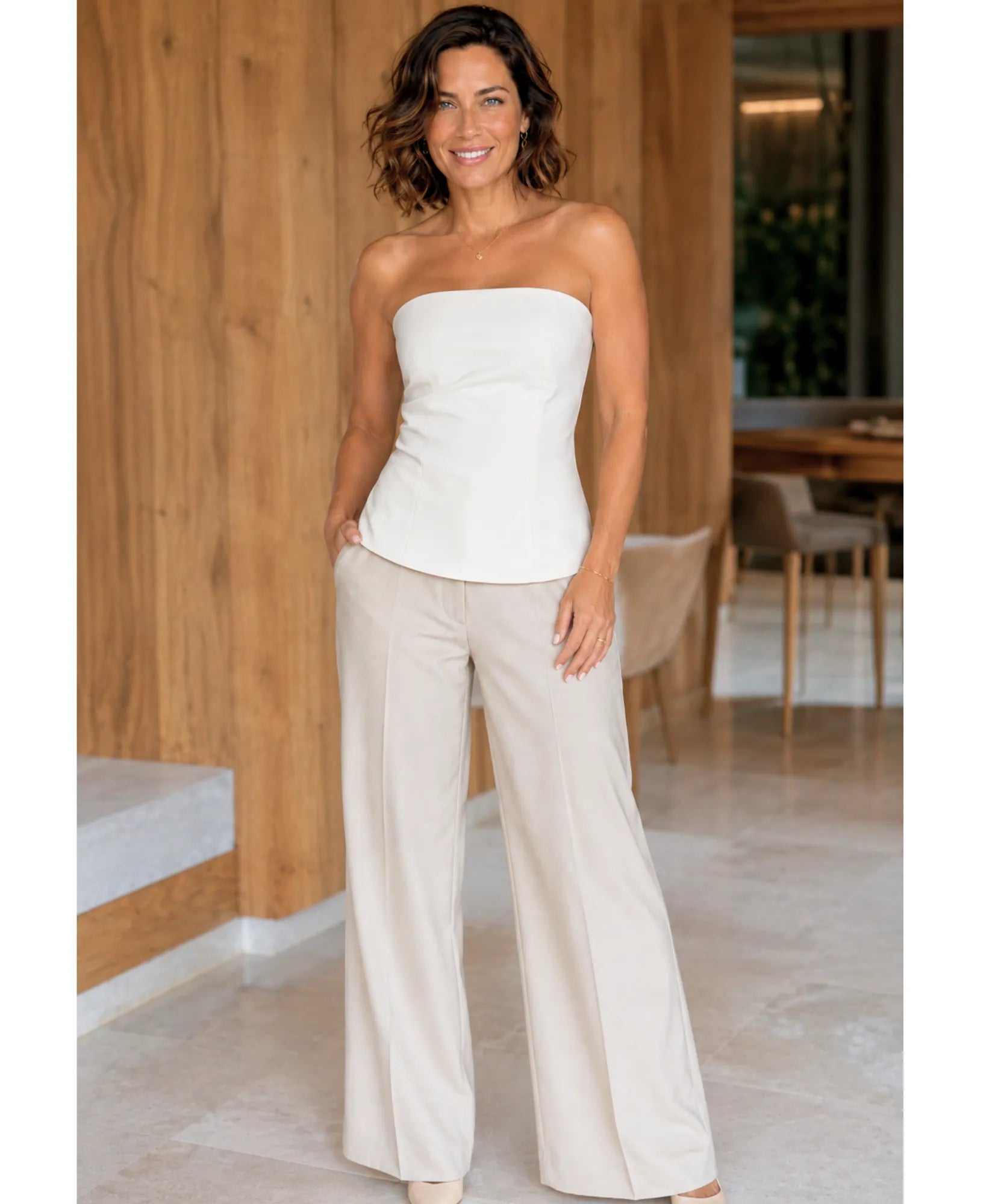 Comprar blusa tomara que caia feminino branco elegante em promoção Anellimn