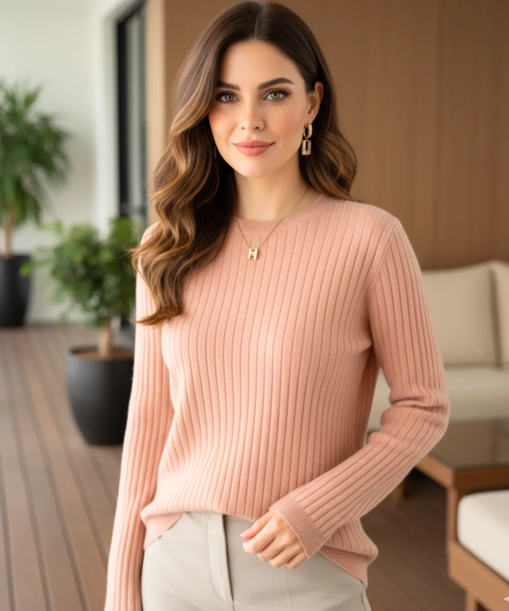 Comprar blusa tricot feminina canelada manga longa com gola redonda para dias frios com estilo casual e sofisticado em promoção ZARA