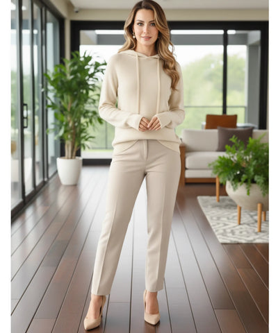 Blusa Tricot Feminina Capuz Confortável Manga Longa | Busi