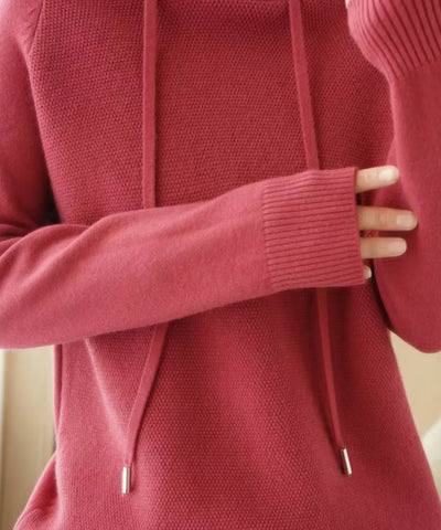Blusa Tricot Feminina Capuz Confortável Manga Longa | Busi