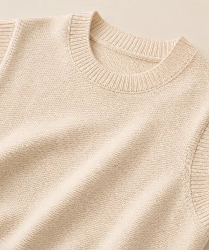 Comprar blusa tricot feminina oversized colete sem mangas canelada nylon viscose barato ZARA