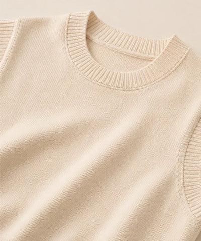Comprar blusa tricot feminina oversized colete sem mangas canelada nylon viscose barato ZARA