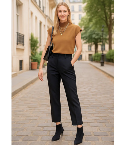 Blusa Tricot Feminina Gola Alta Elegante | Morganita