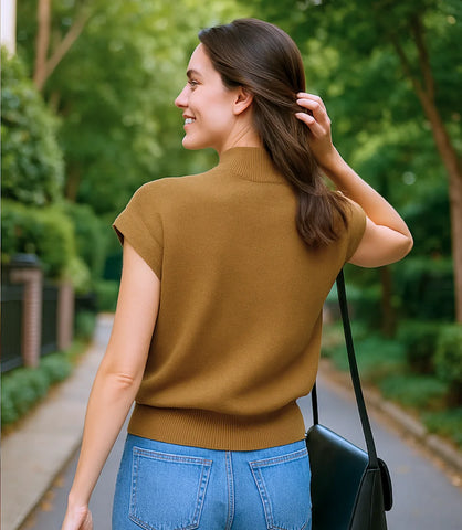 Blusa Tricot Feminina Gola Alta Elegante | Morganita