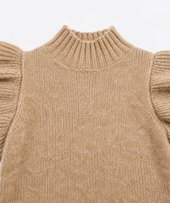 Comprar blusa tricot feminina sem manga babado ombro gola semi alta malha felpuda inverno várias cores barata em promoção ZARA