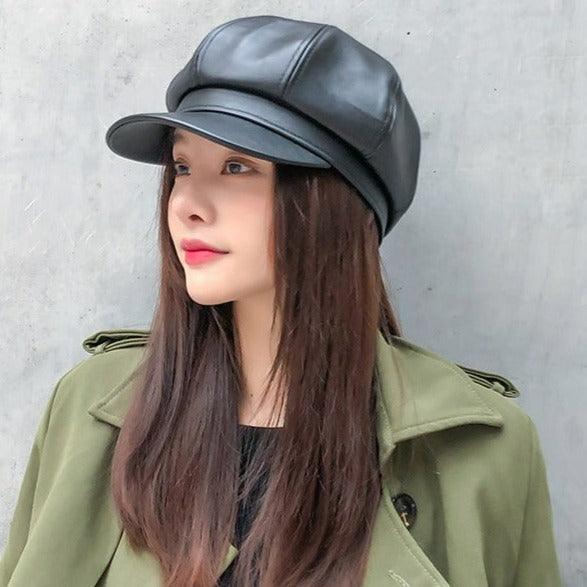 Anellimn comprar melhor boina de couro feminina touca chapéu de inverno barato preço