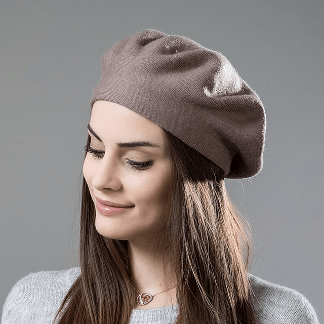 Anellimn comprar melhor boina francesa gorro touca de lã Feminina chapéu inverno barato preço
