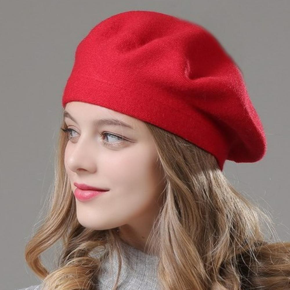 Anellimn comprar melhor boina francesa gorro touca de lã Feminina chapéu inverno barato preço