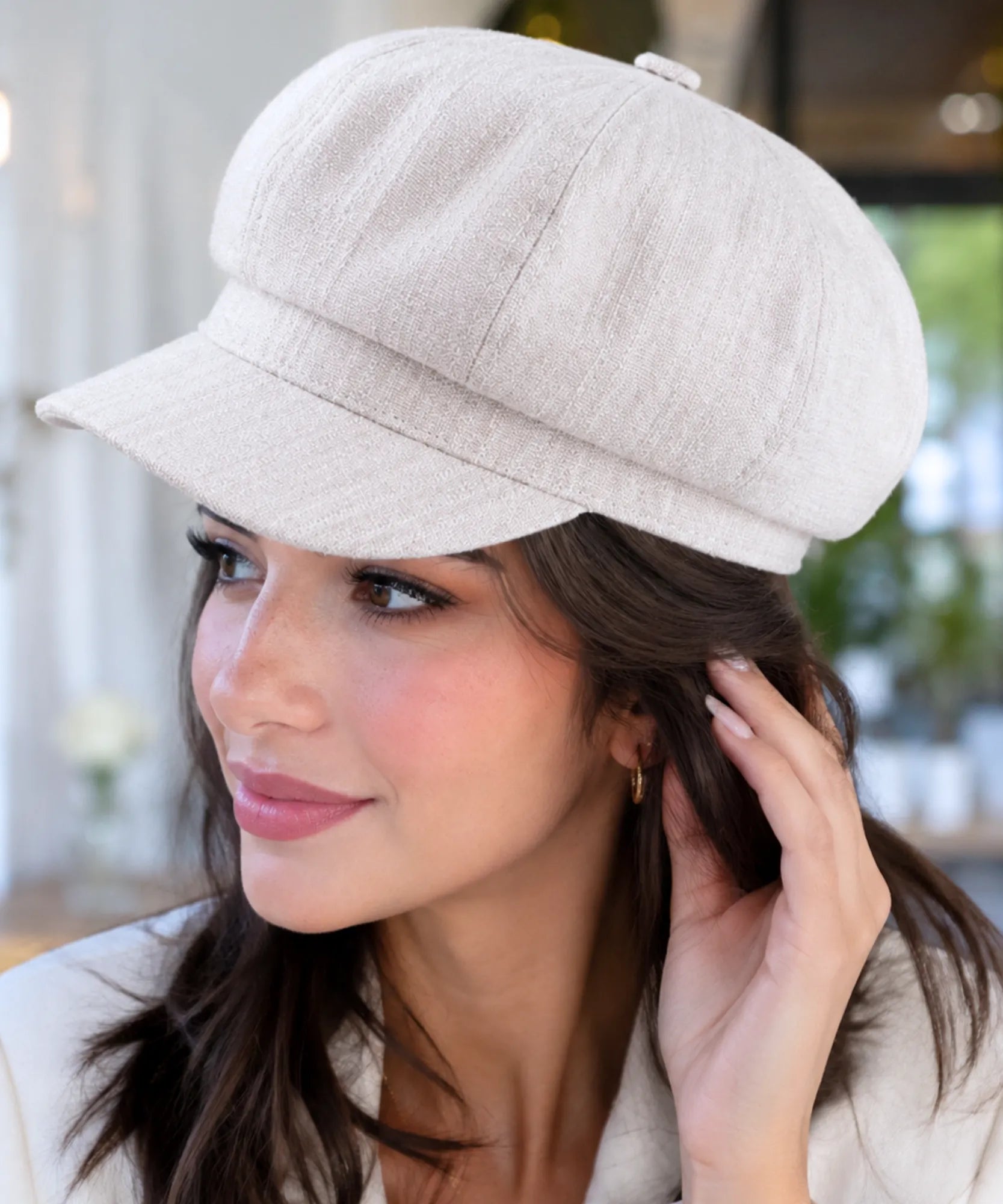 Comprar boina feminina com aba francesa em algodão para looks urbanos sofisticados no outono e meia estação barata em promoção ANELLIMN