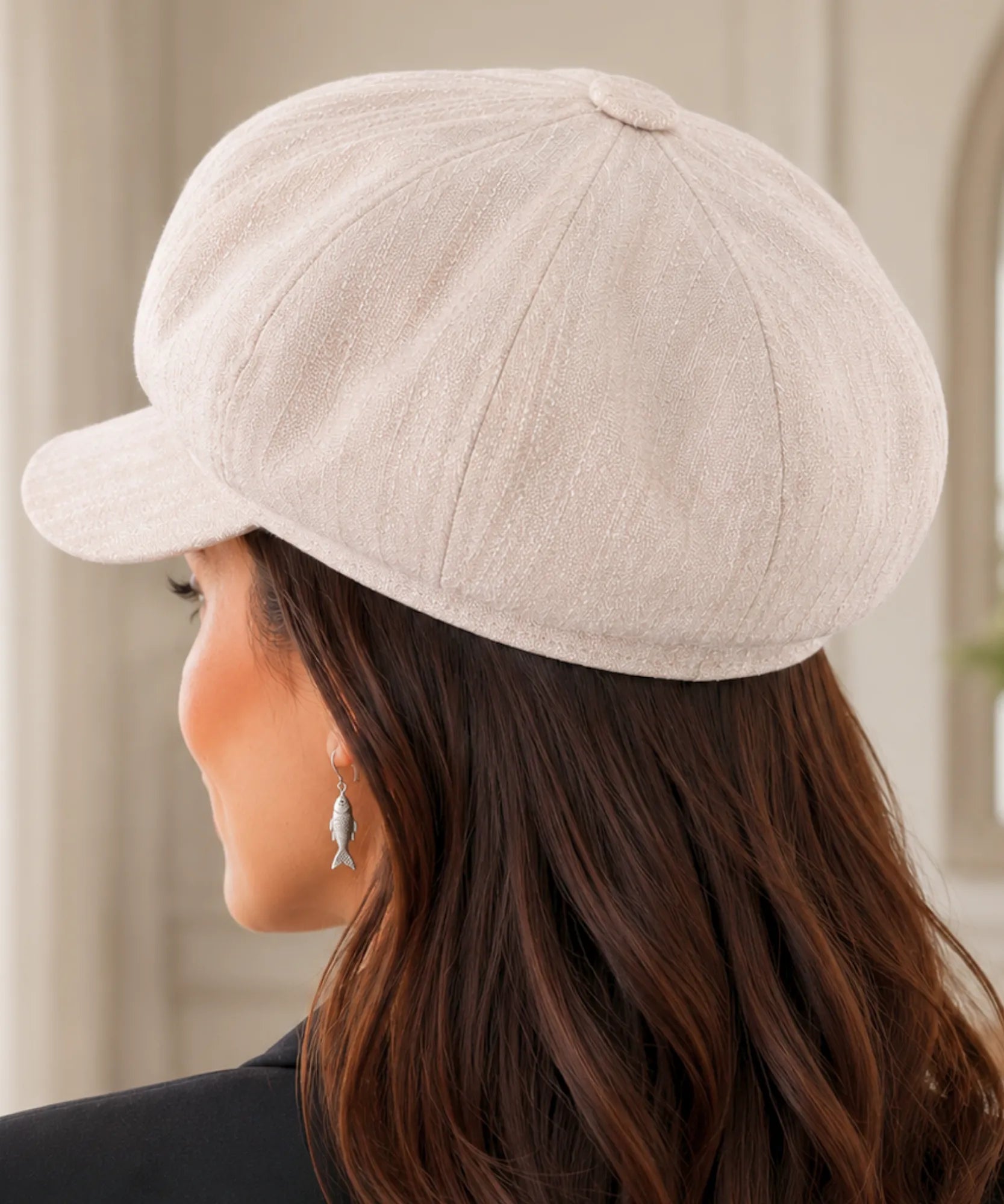 Comprar boina feminina com aba francesa em algodão para looks urbanos sofisticados no outono e meia estação barata em promoção ANELLIMN
