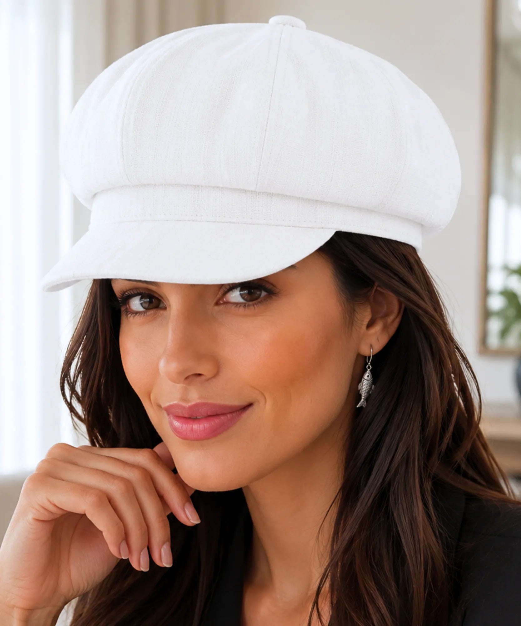 Comprar boina feminina com aba francesa em algodão para looks urbanos sofisticados no outono e meia estação barata em promoção ANELLIMN