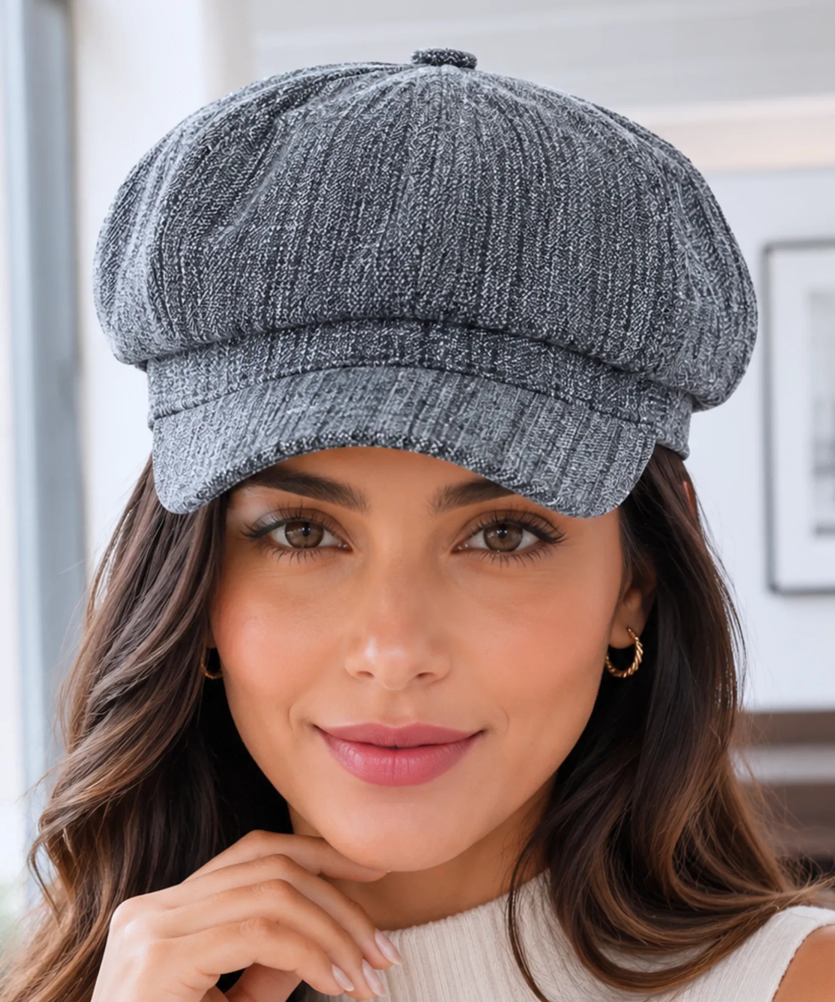 Comprar boina feminina com aba francesa em algodão para looks urbanos sofisticados no outono e meia estação barata em promoção ANELLIMN