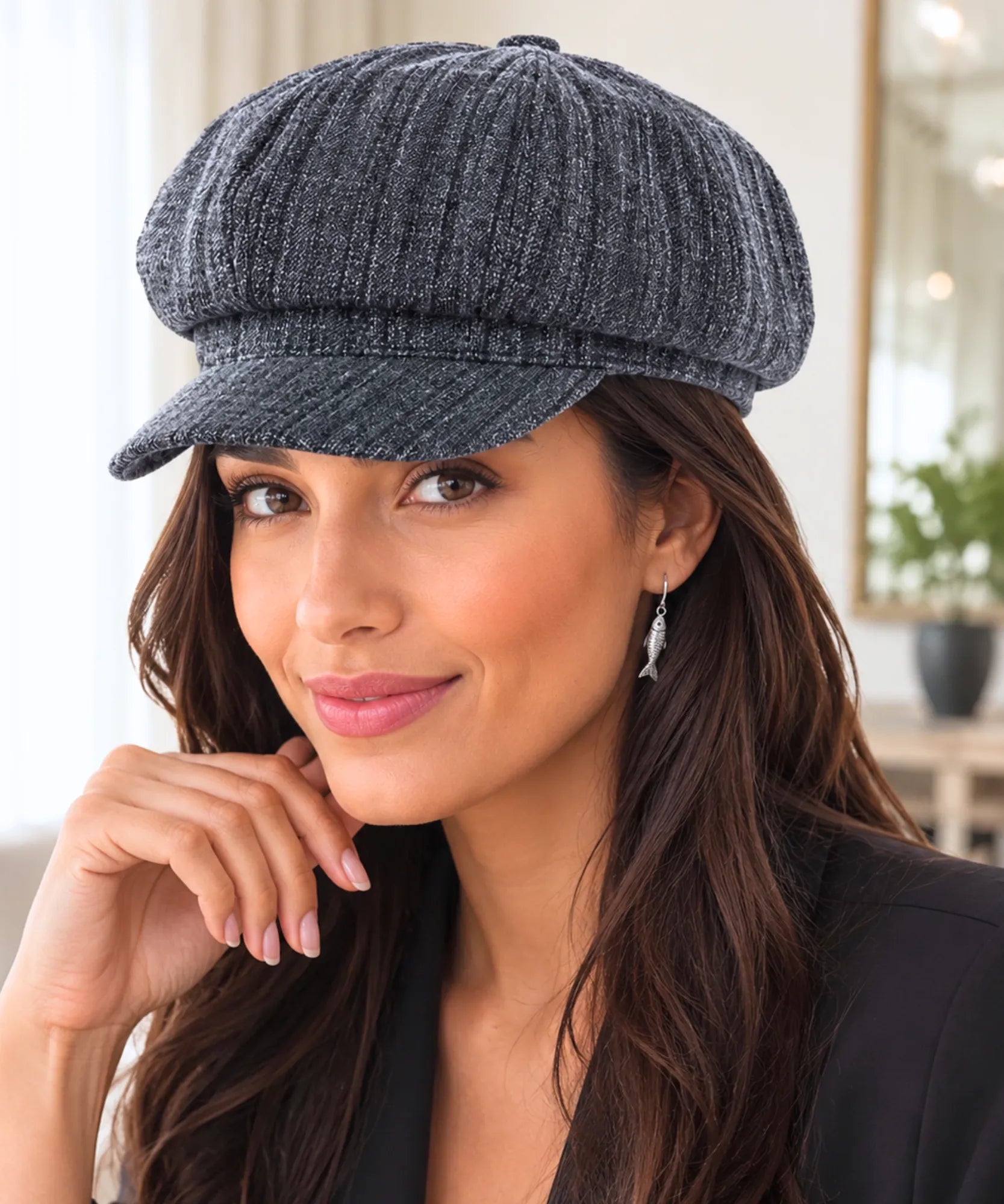 Comprar boina feminina com aba francesa em algodão para looks urbanos sofisticados no outono e meia estação barata em promoção ANELLIMN