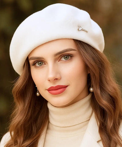 Boina Feminina Francesa De Lã Elegante | Smely