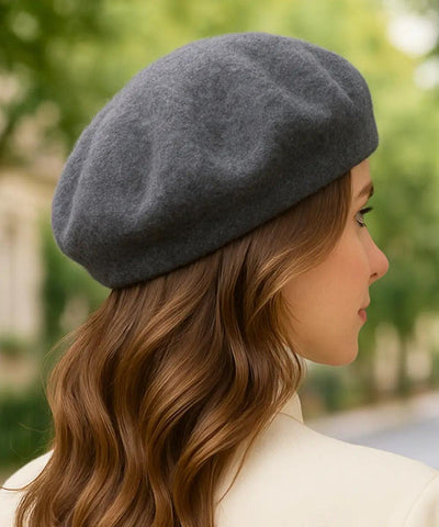 Boina Feminina Francesa De Lã Elegante | Smely
