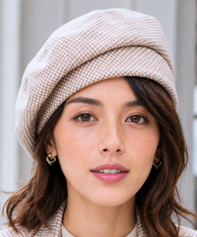 Comprar boina feminina francesa de lã clássica e elegante para inverno sofisticado e visual retrô chic barata em promoção ANELLIMN  