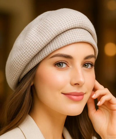 Boina Feminina Francesa em Lã Elegante de Inverno | Oslomu