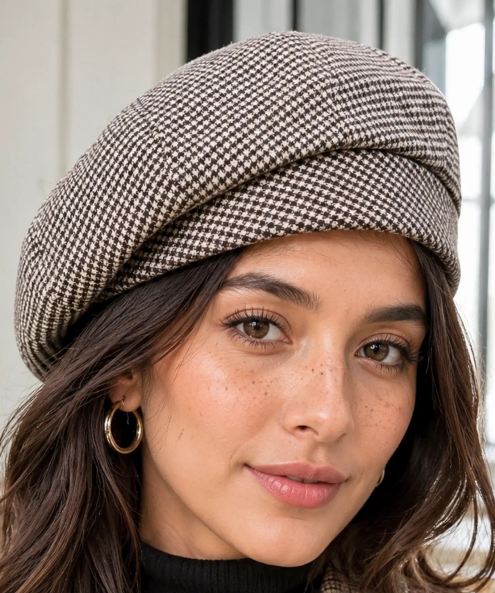 Comprar boina feminina francesa de lã clássica e elegante para inverno sofisticado e visual retrô chic barata em promoção ANELLIMN  