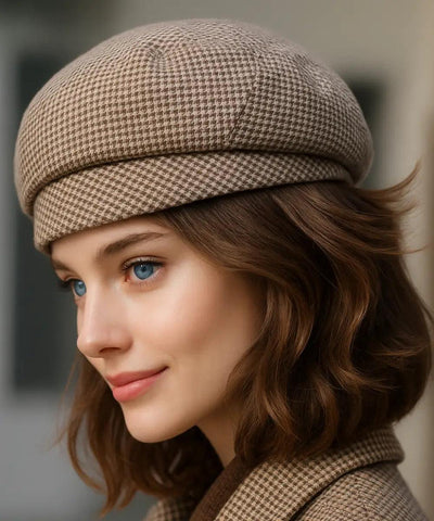 Boina Feminina Francesa em Lã Elegante de Inverno | Oslomu