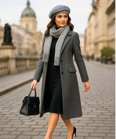 Boina Feminina Francesa em Lã Elegante de Inverno | Oslomu