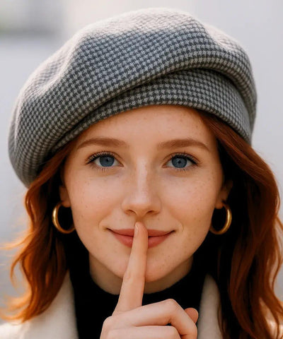 Boina Feminina Francesa em Lã Elegante de Inverno | Oslomu