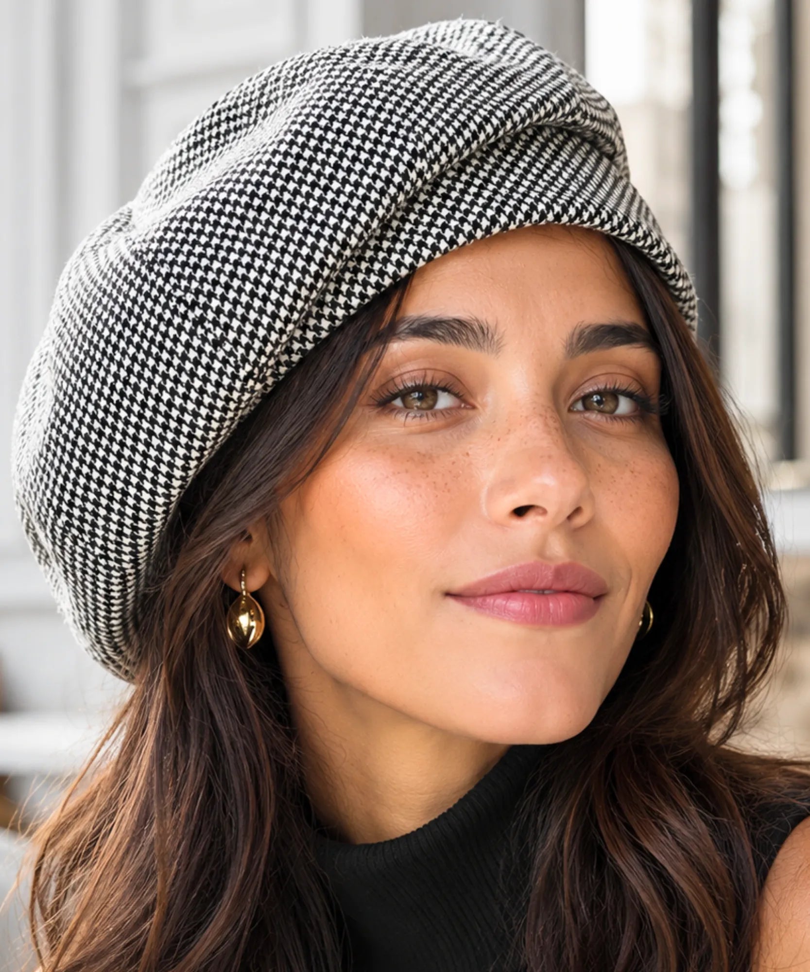 Comprar boina feminina francesa de lã clássica e elegante para inverno sofisticado e visual retrô chic barata em promoção ANELLIMN  