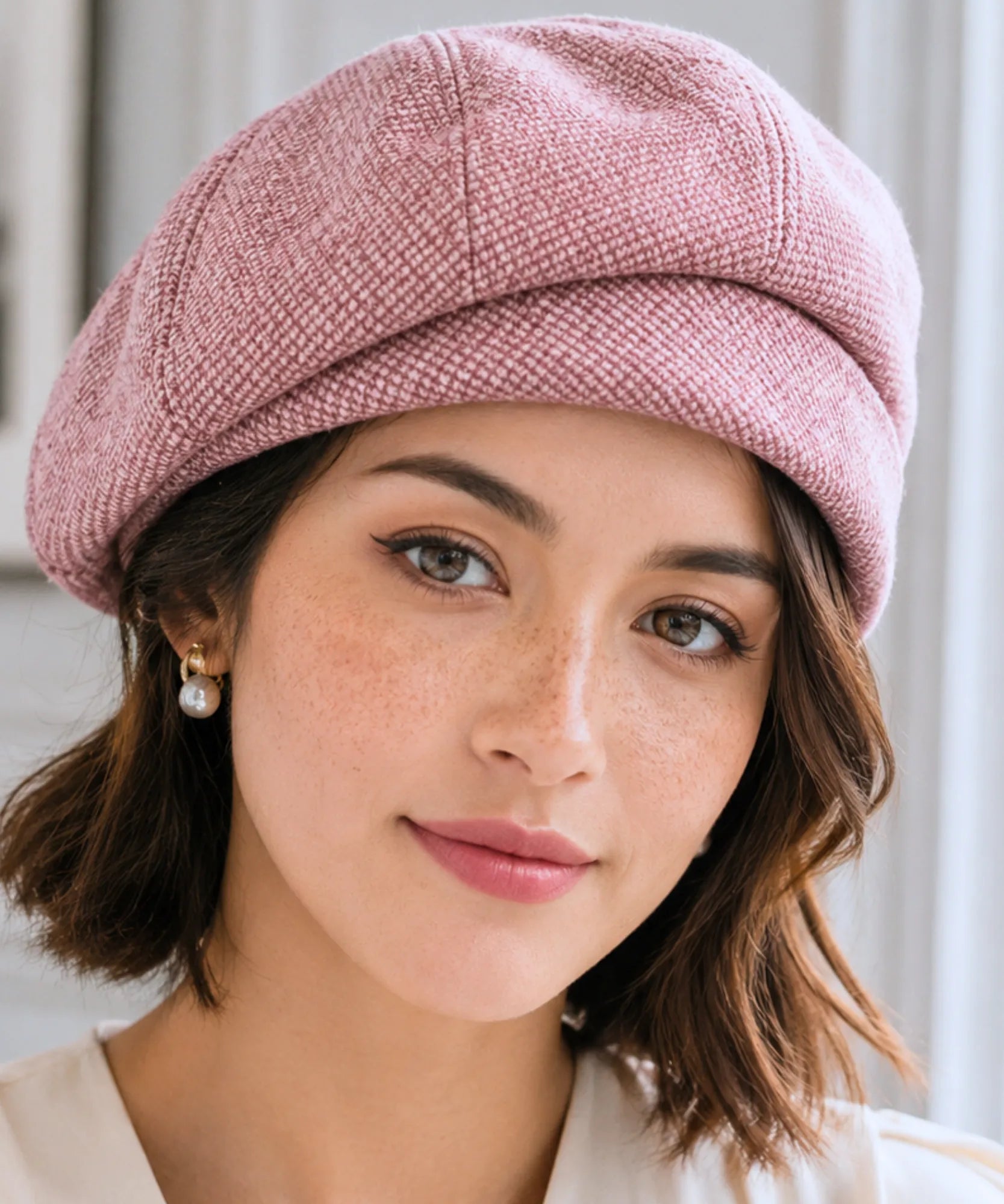 Comprar boina feminina francesa de lã clássica e elegante para inverno sofisticado e visual retrô chic barata em promoção ANELLIMN  