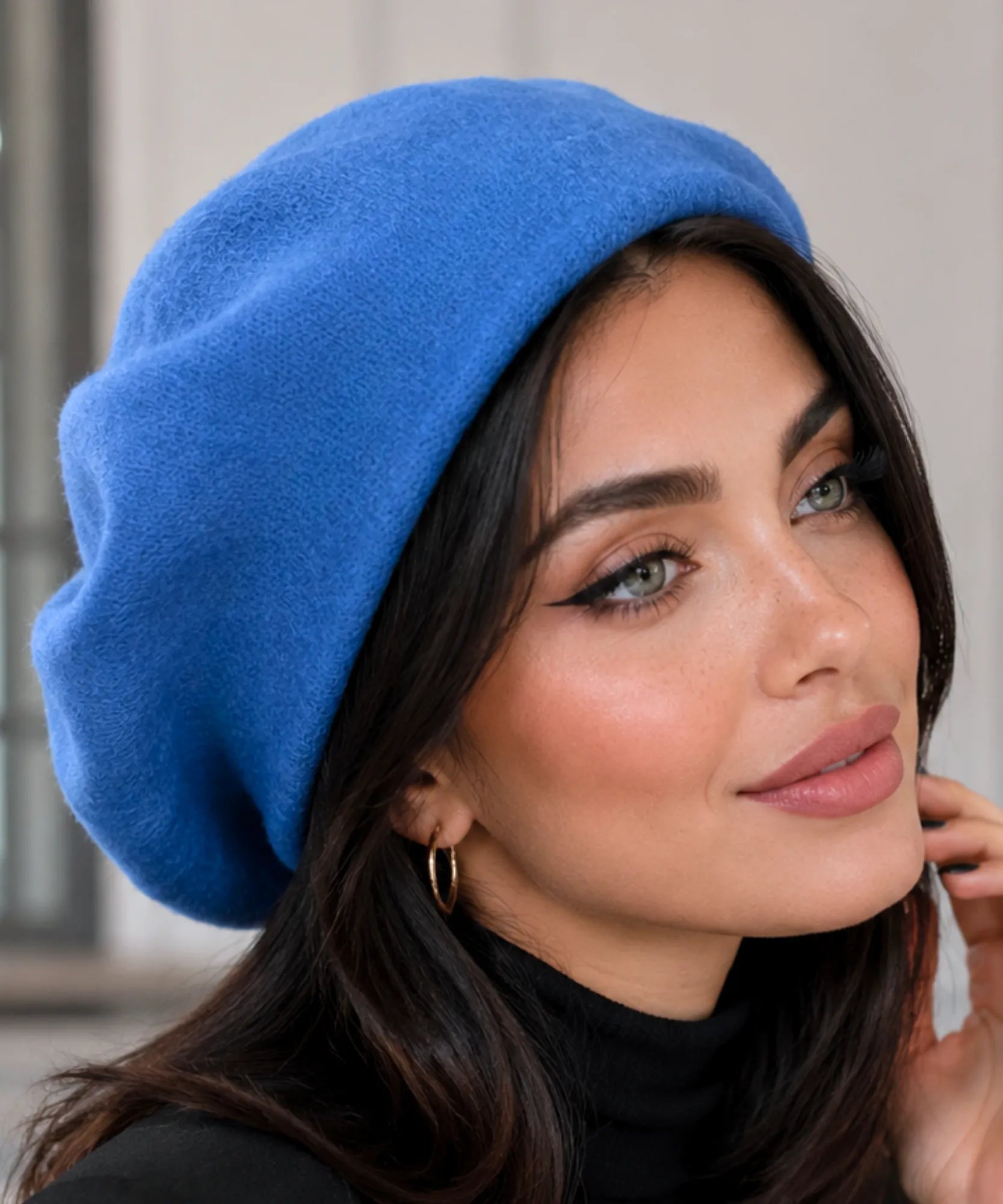 Comprar boina feminina francesa de lã com cashmere elegante para looks de inverno e meia estação barata em promoção ANELLIMN