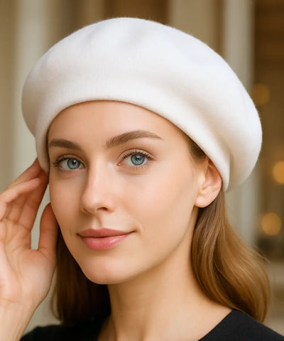 Boina Feminina Francesa de Lã com Cashmere Elegante | Francis