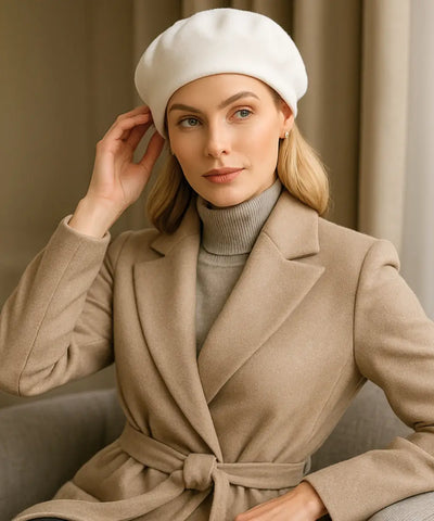 Boina Feminina Francesa de Lã com Cashmere Elegante | Francis