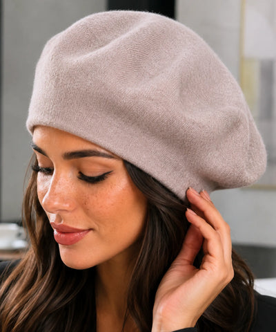 Comprar boina feminina francesa de lã com cashmere elegante para looks de inverno e meia estação barata em promoção ANELLIMN