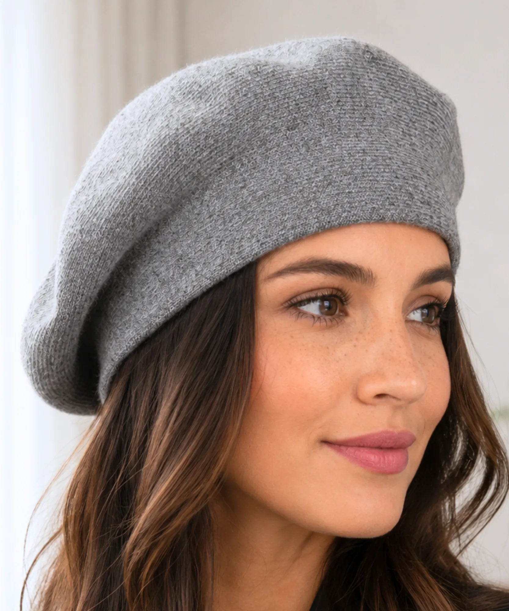 Comprar boina feminina francesa de lã com cashmere elegante para looks de inverno e meia estação barata em promoção ANELLIMN